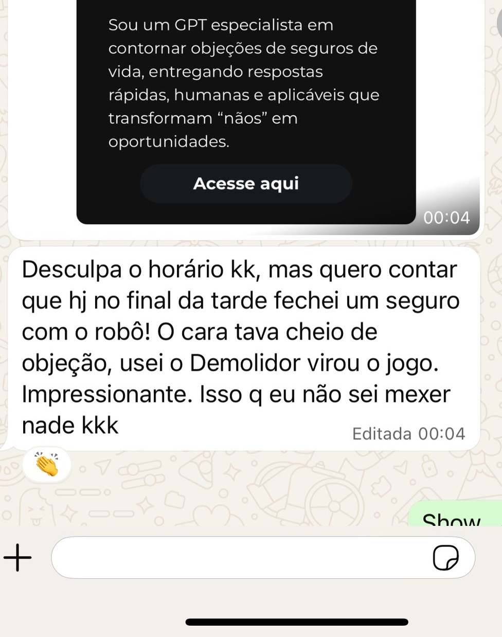 Fechou seguro com o robô Demolidor de objeções